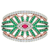 Sterling Silver Semi Mount Ring Setting Round RD Cluster 群镶mm - Syzjewelry